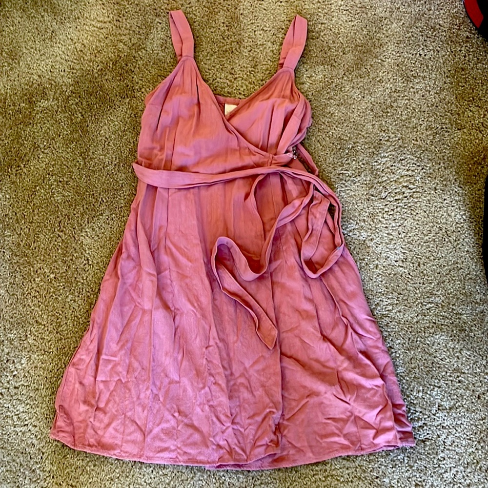 Linen wrap dress